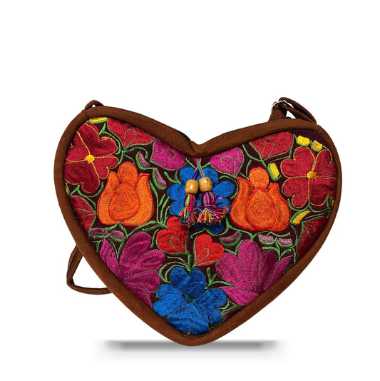 All Purpose Embroided Purse (Heart Shaped)